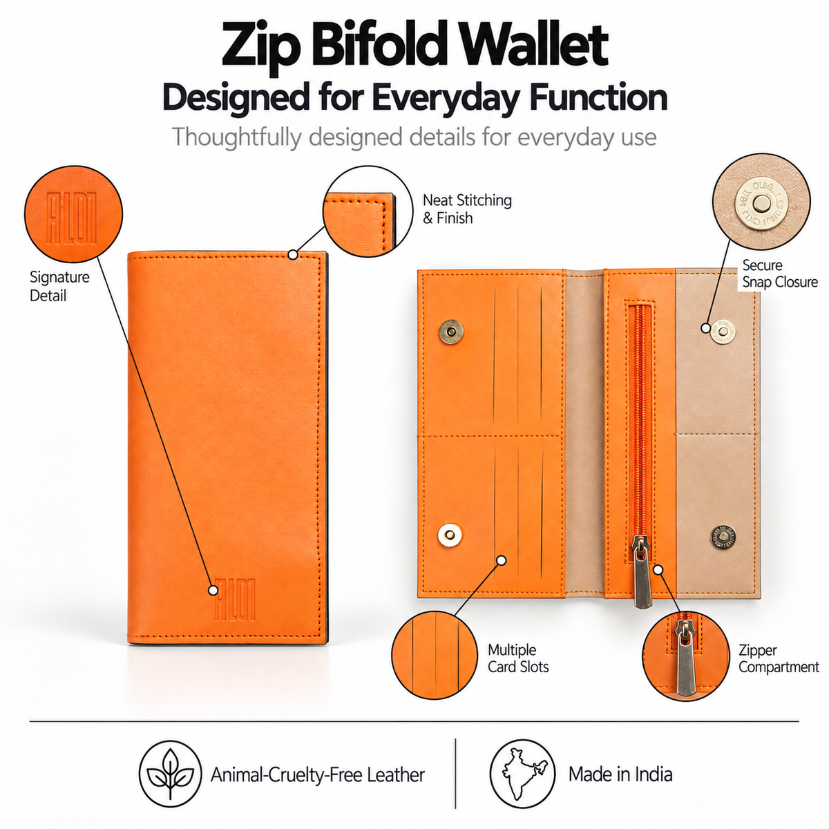 Zip Bifold Wallet